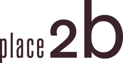 Plaats 2b logo in bruin
